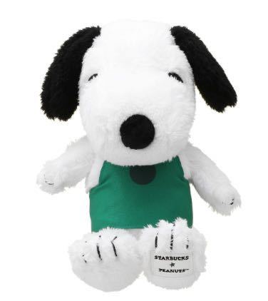 新品 スターバックス グリーンエプロン SNOOPY ぬいぐるみ 大 スヌーピー スタバ STARBUCKS PEANUTS ピーナッツ