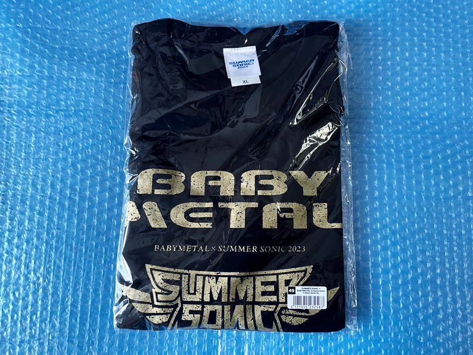  новый товар [SUMMER SONIC × BABYMETAL Collaboration T-Shirt Gold XL размер ] summer Sonic 2023bebimeta