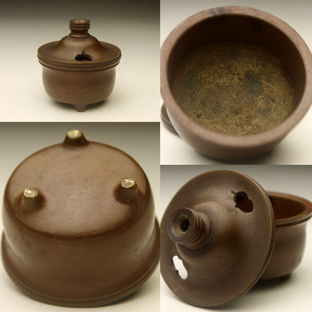 余韻】 時代物唐銅ミニ香炉☆茶道具<同梱可> | JChere雅虎拍卖代购