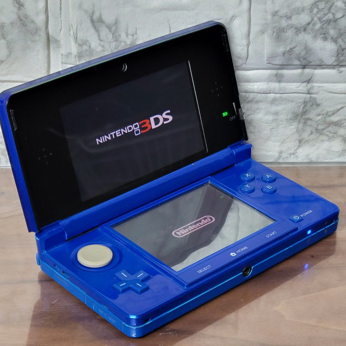 Nintendo 任天堂 ニンテンドー3DS コバルトブルー 3DS本体 16GB タッチペンなし 動作OK 初期化済