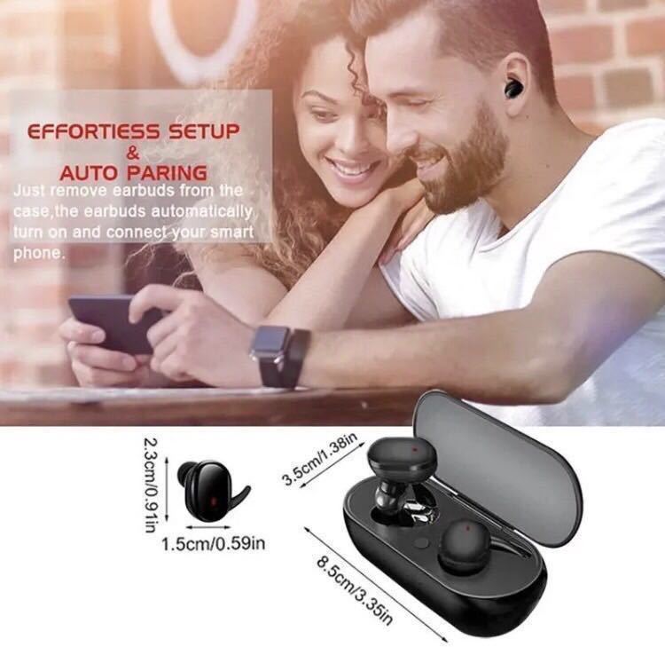 Bluetoothイヤホン ワイヤレスイヤホン 完全ワイヤレスイヤホン 高音質 Bluetooth5.0 ハンズフリー通話 充電式 iPhone Android
