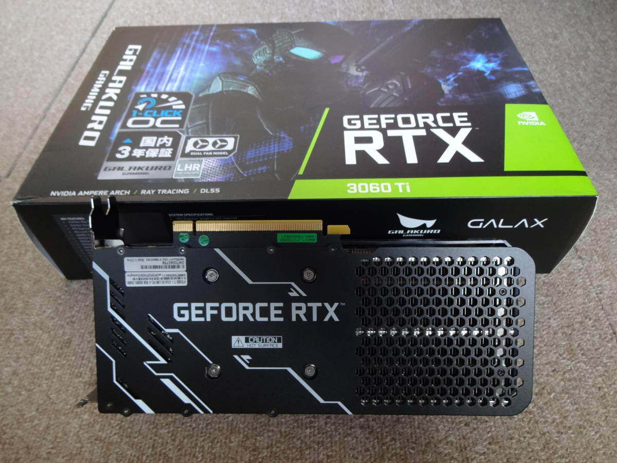 訳有り/現状品/ジャンク扱い GALAKURO GAMING GG-RTX3060Ti-E8GB/DF