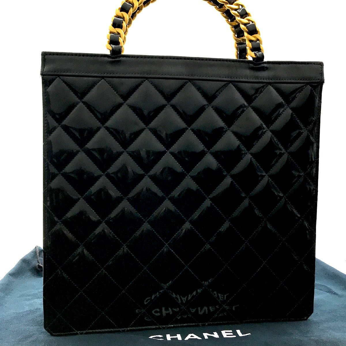 3年保証』 ハンド チェーン マトラッセ パテント シャネル CHANEL