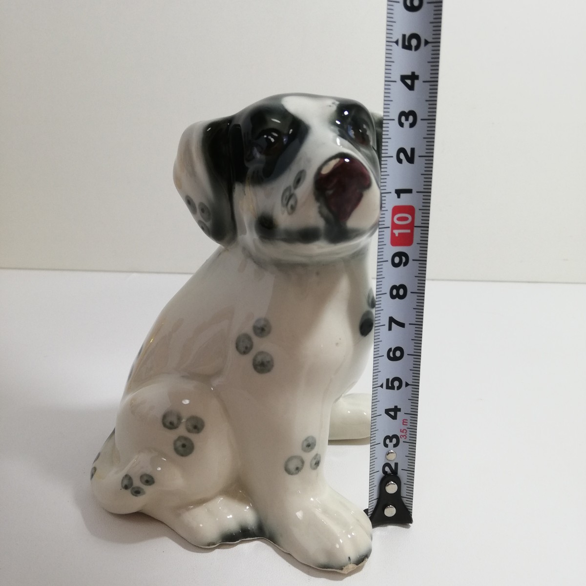 ダルメシアン 子犬 フィギュリン 陶器置物 高さ13.5cm [人形 雑貨 犬 フィギュア]_画像9