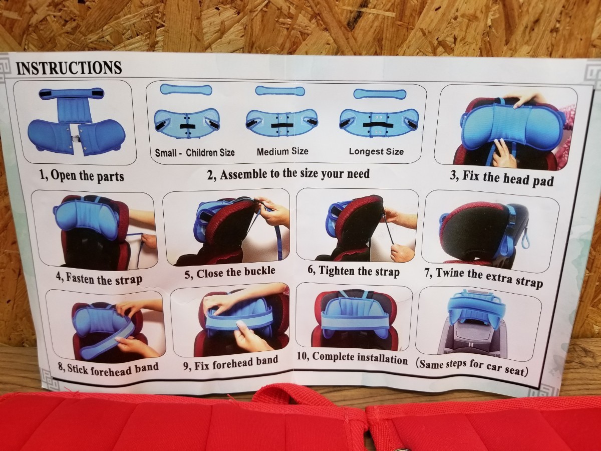  neck pillow child seat .... support baby head support clashing head protection .... prevention red RHQ2015