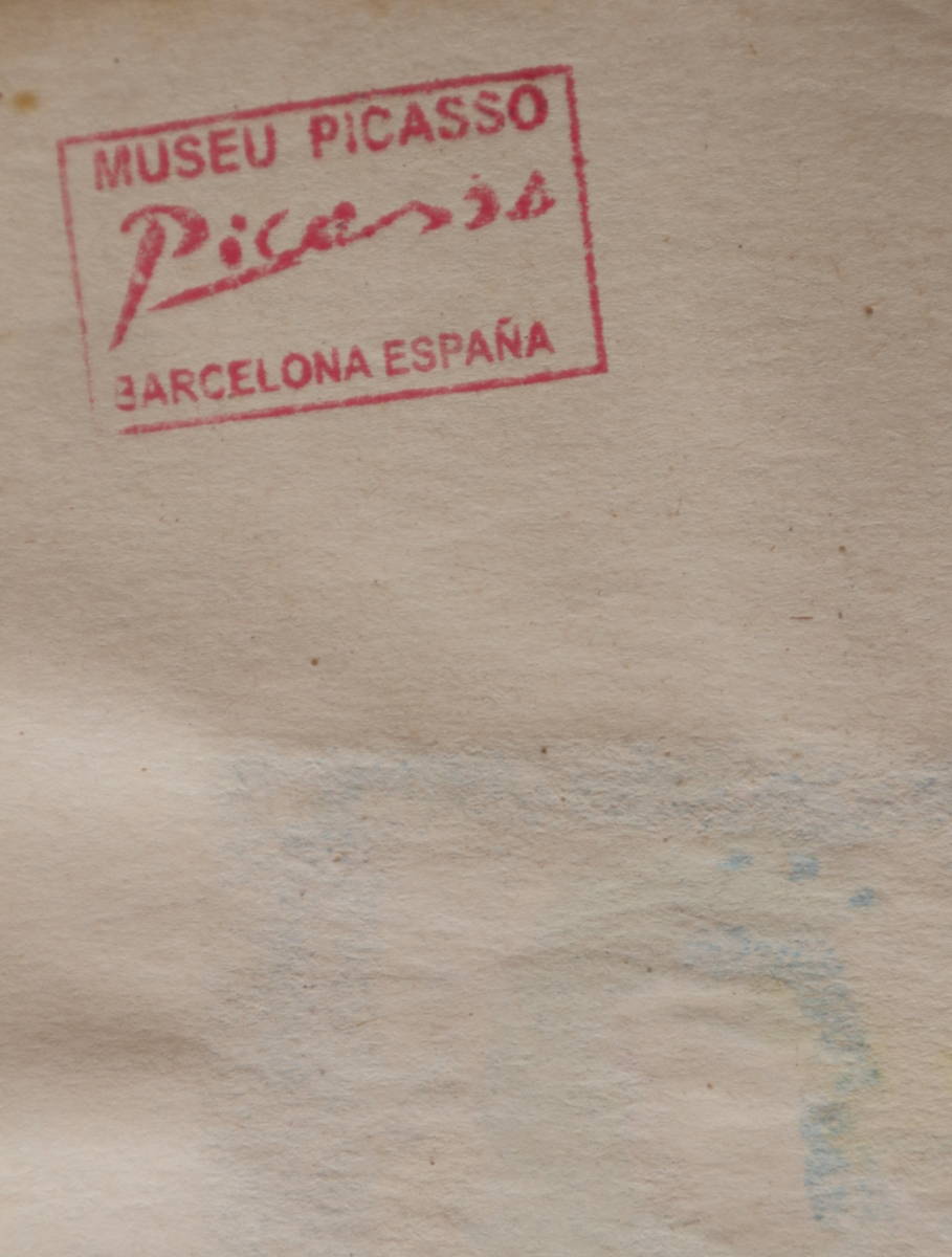  free shipping * Picasso Picasso * autographed * Picasso & Barcelona, Spain. guarantee Lee stamp attaching * oil painting .* rare * copy * sale certificate attached *
