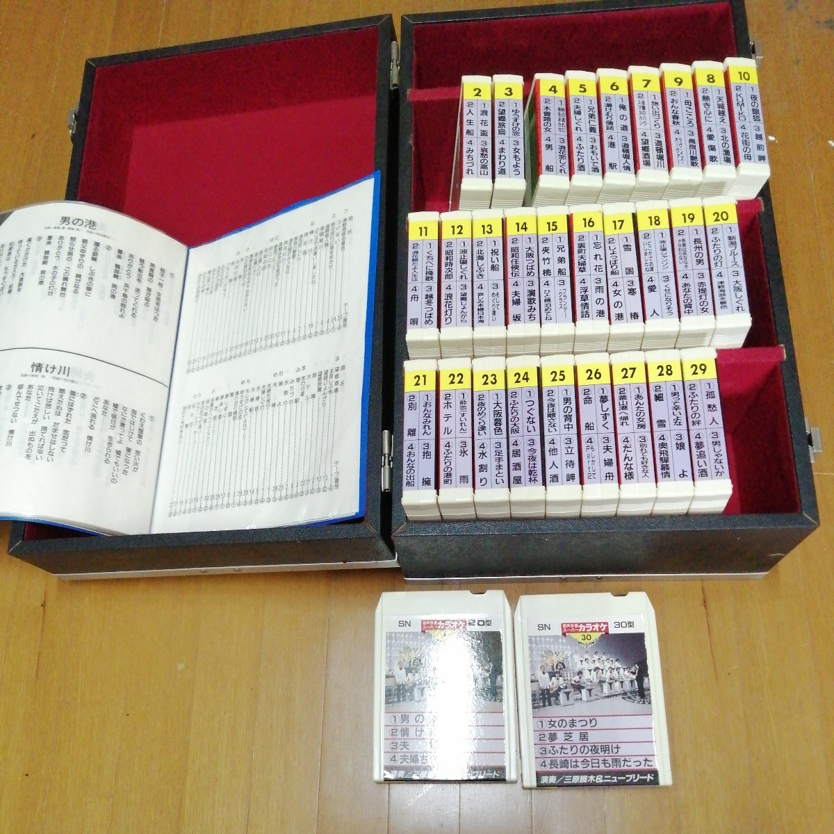全30巻 8トラックカセットテープ　ハチトラ　カラオケ　昭和レトロ　カセットテープ　ケース/歌詞カード付き 三原網木 状態良い_画像2