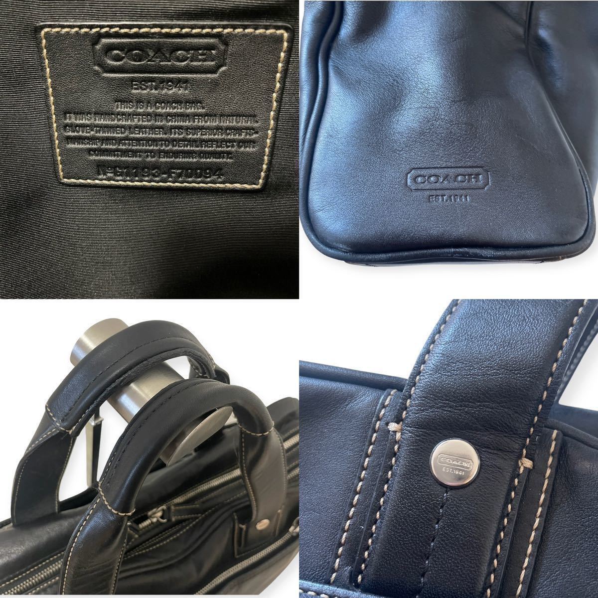 COACH ビジネスバッグ オールレザー 本革 大容量 コーチ メンズ 2way