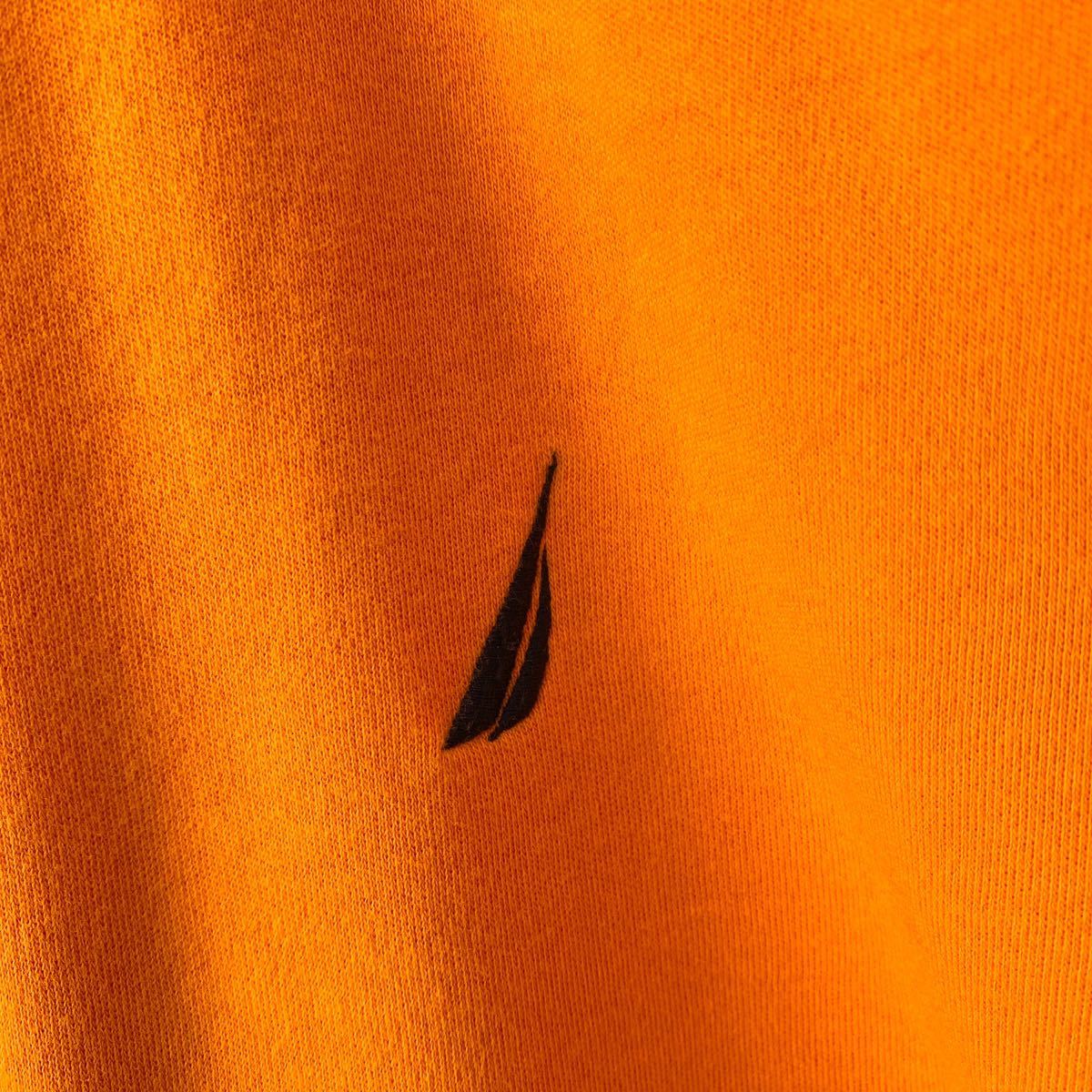 ノーティカ　半袖ポロシャツ　ラガー　無地　刺繍ロゴ　男女兼用　オレンジ色　XLサイズ　ユニセックス　大きいサイズ　NAUTICA_画像4