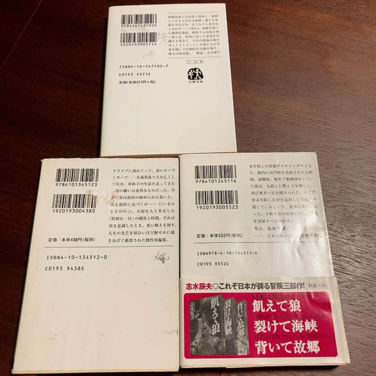 文庫本　まとめ売り　8冊　志水辰夫　唐沢寿明　ミステリー　長編小説　冒険　推理　短編集