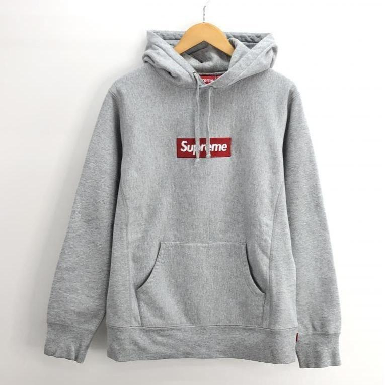 見事な 【中古】Supreme 14AW BOX LOGO Hooded Sweatshirt S グレー