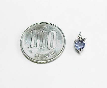 【13-83】K18WG サファイア ダイヤモンド0.03ct ペンダントトップ【菊地質店】_画像6