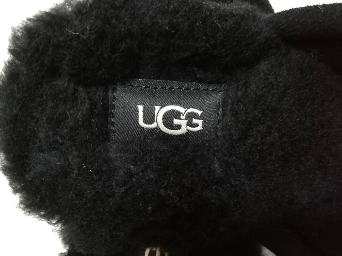 新品未使用！ アグ オーストラリア レディース ムートン ルームシューズ パール US11(28㎝) ブラック 黒 UGG Australia  スリッポン