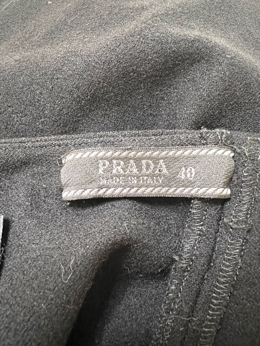 PRADA プラダ 巻きスカート風 フレアパンツ ウールパンツ 40