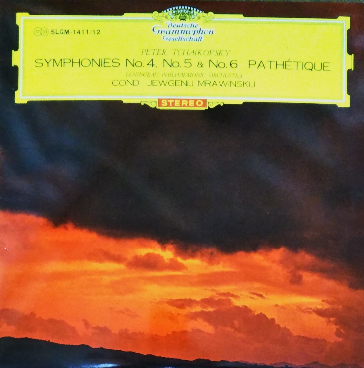 チャイコフスキー 交響曲4,5&6番悲愴 ムラヴィンスキー 2LP国内日本グラモフォン盤(赤ステ/チューリップ) レニングラードフィル 1960 LP_画像1