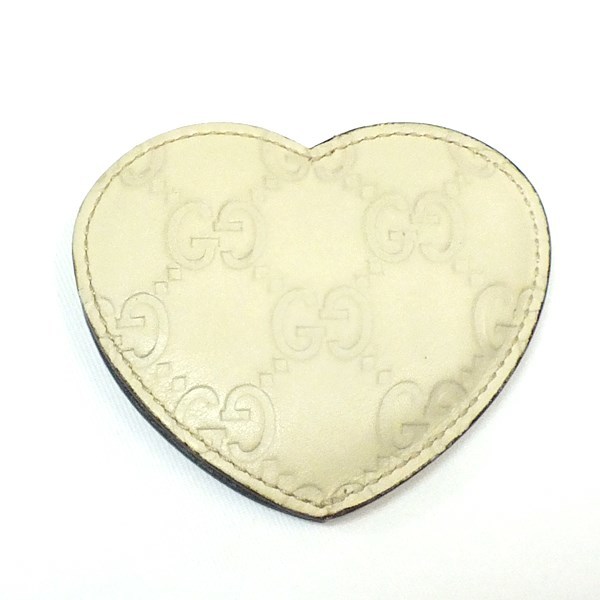 GUCCI Gucci 154594 Guccisima Heart type compact mirror [ free shipping ][ pawnshop .... department Yokohama . south shop ] secondhand goods used AB