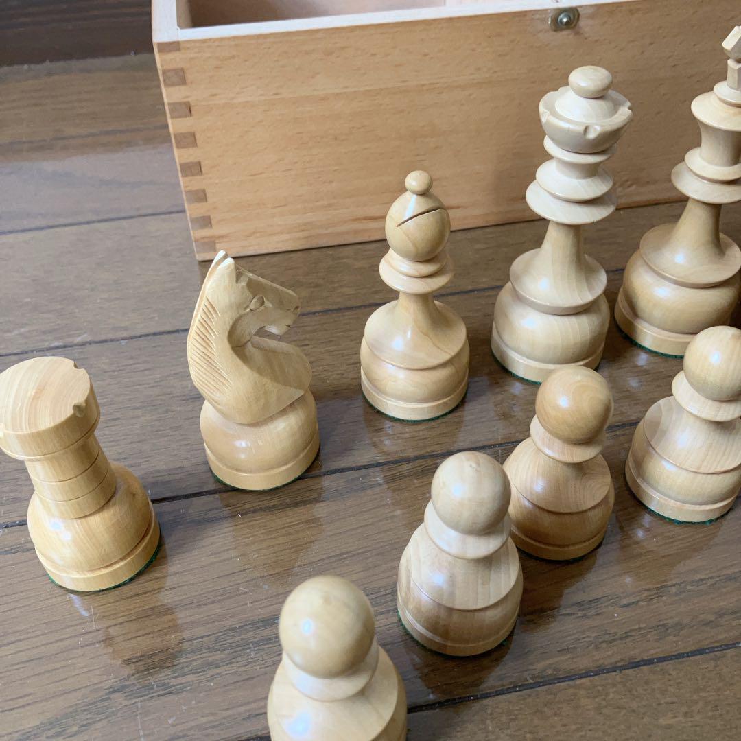 ドイツ製　木製　チェス駒　Chess