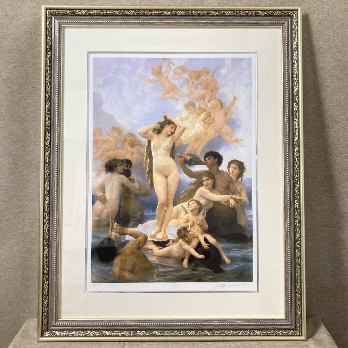 ウィリアム・アドルフ・ブグロー ヴィーナスの誕生 William Adolph Bouguereau The Birth of Venus リトグラフ 100部限定 Studio Art Walkの画像1