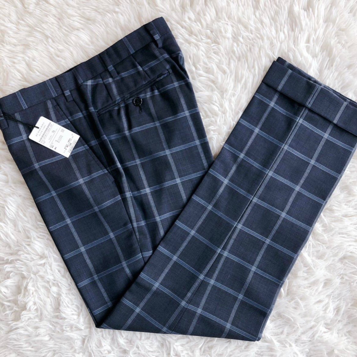 おまけ付】 新品未使用タグ付き！BURBERRY BLACK ネイビーブルー 76 M