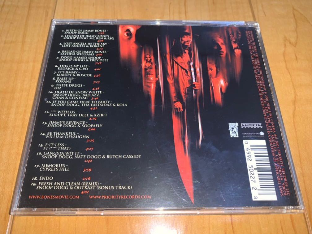 【輸入盤CD】V.A. / Bones: Original Motion Picture Soundtrack / ボーンズ / Snoop Dogg / スヌープ・ドッグ / Kurupt / Kokane_画像2