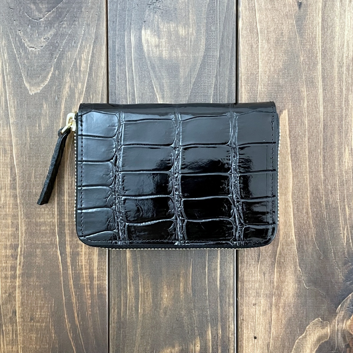 CROCODILE シャイニング クロコダイル × パイソン 財布 ブラック 
