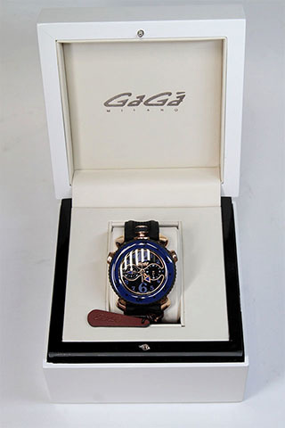 【美品】 GaGaMILANO ガガミラノ メンズ クォーツ 腕時計 クロノ スポーツ 45mm 7011.01 (5714)の画像9