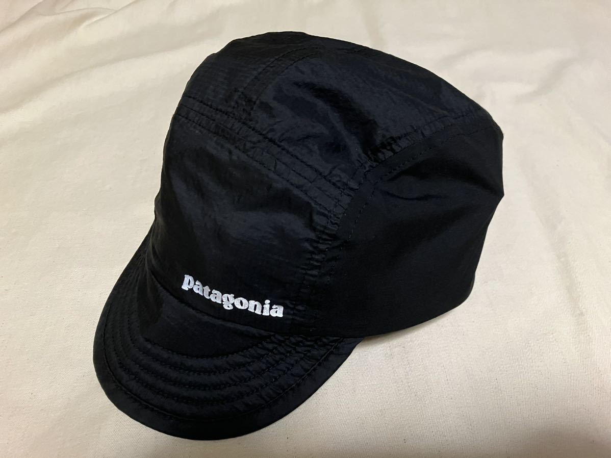 極美品 patagonia エアディニキャップ L ダックビル スプーンビル マラソン トレラン ランニング SP19 ブラック ウルトラライト 山と道