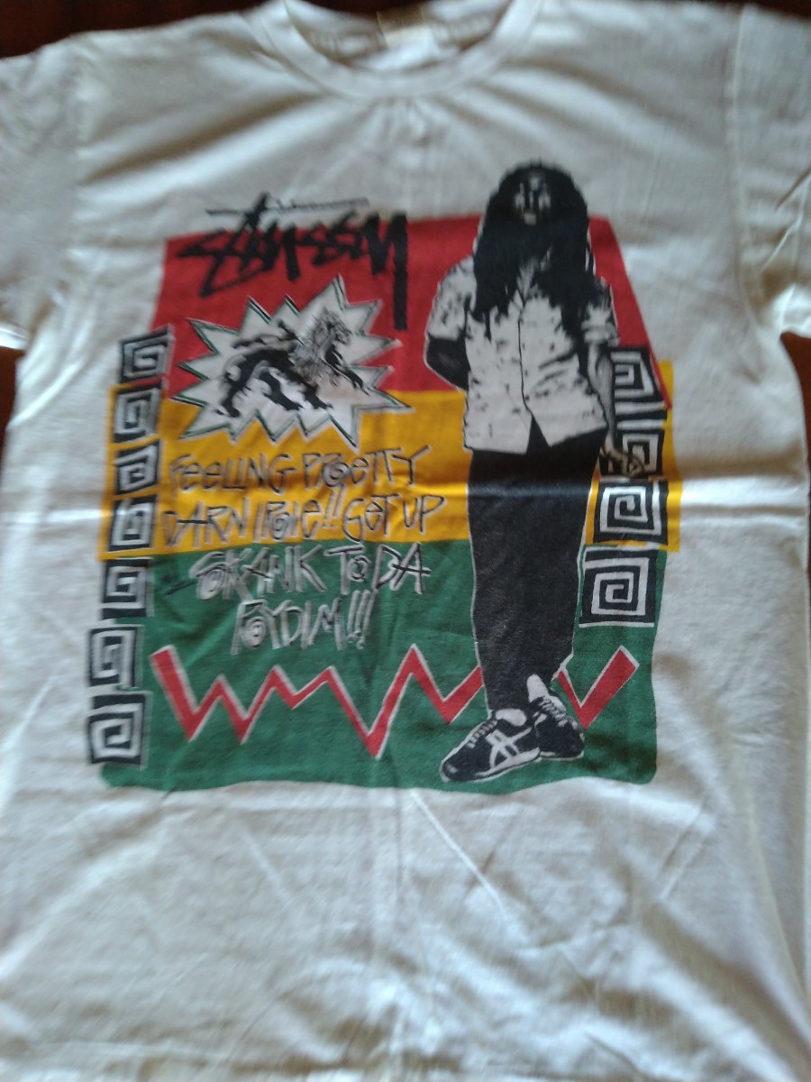 奇跡のデッドストック！社外タグ!新品未使用未着用品! 80s STUSSY BOB MARLEY TEE_画像1