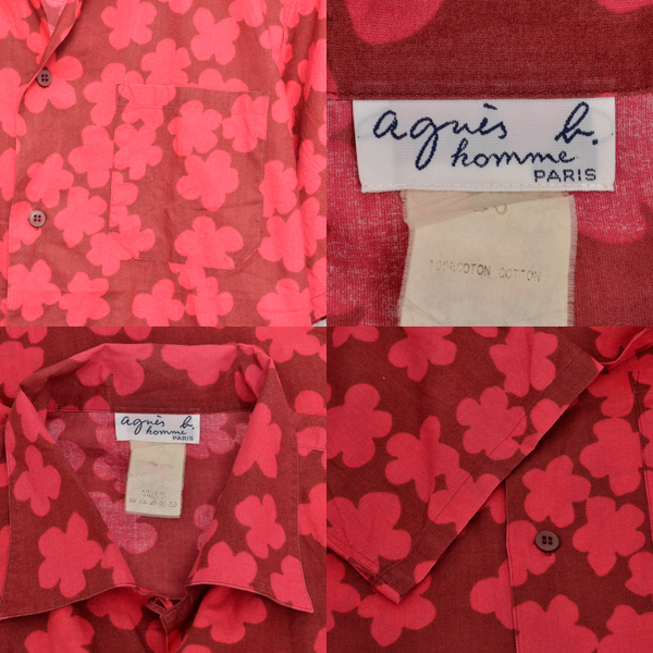 AA4320 Agnes B agmos b рубашка с коротким рукавом 36 S плечо 43 цветочный принт почтовая доставка xq