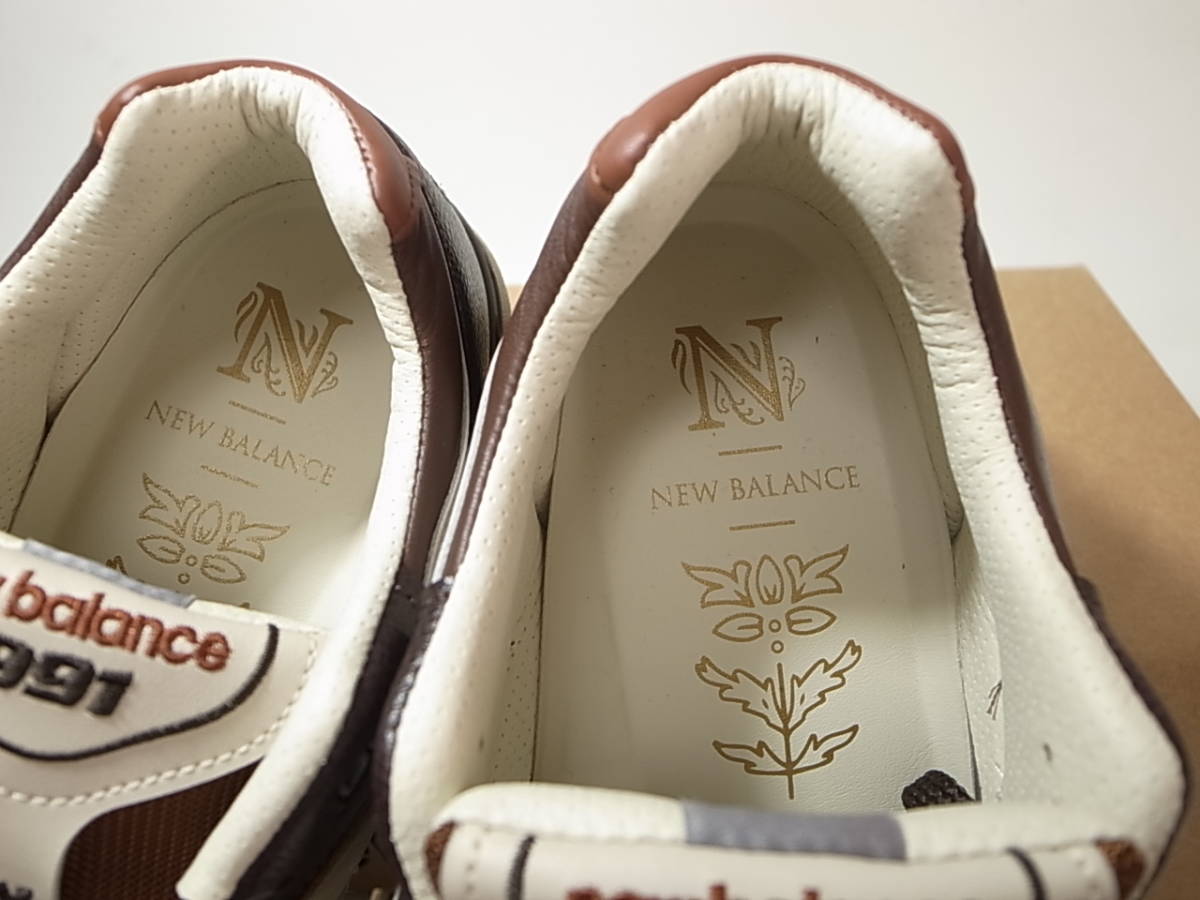 【送料無料 即決】NEW BALANCE UK製 M991GBI 28cm US10新品 英国製オールレザー スウェード 茶ブラウン 天然皮革MADE IN ENGLANDイギリス製