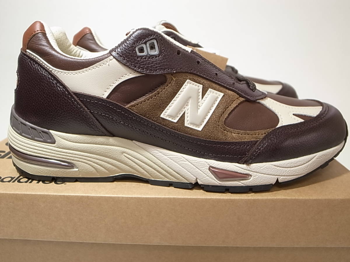 【送料無料 即決】NEW BALANCE UK製 M991GBI 26.5cm US8.5新品 英国製オールレザー スエード 茶ブラウン天然皮革MADE IN ENGLANDイギリス製_画像3