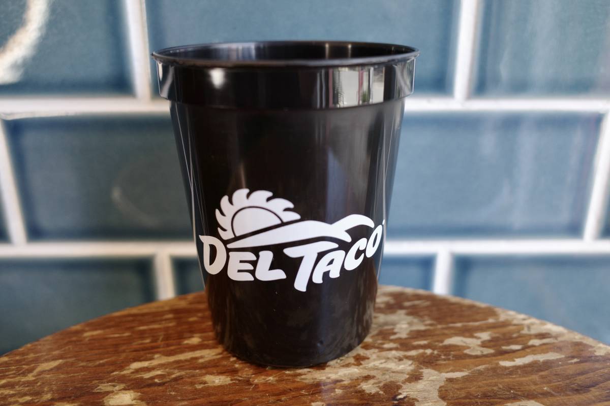 新品　Del Taco　デルタコ　カップ　CUP BLACK　アメリカ製　プラスチック　タコス　TACOS メキシコ_画像1