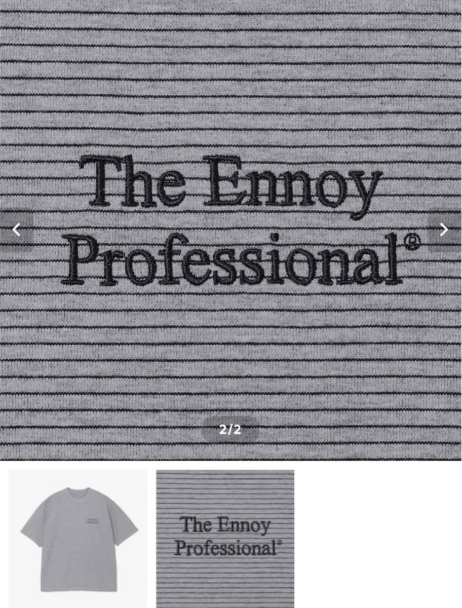ennoy 2023 エンノイ S/S Boder ボーダー T-Shirt BLACK × WHITE