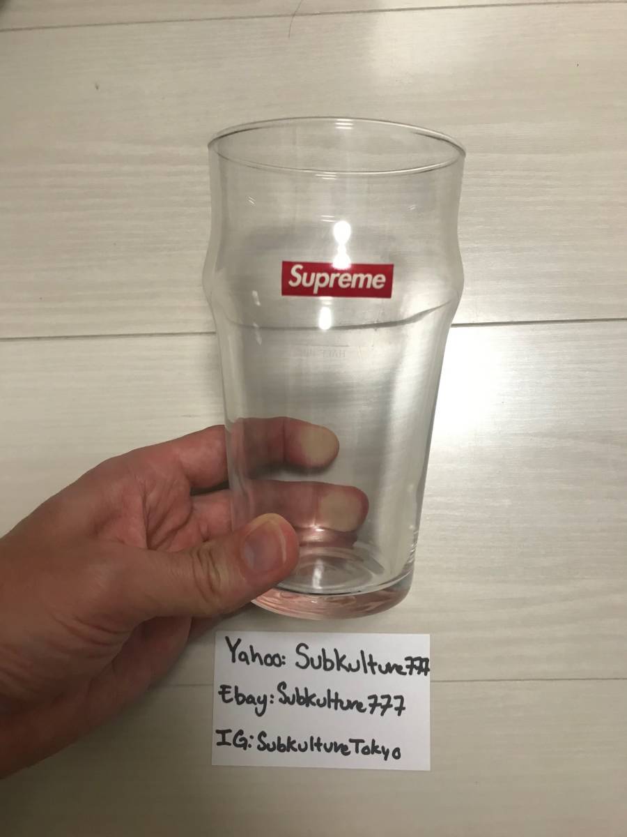 【新品】 Supreme シュプリーム Beer Glass Box Logo ボックスロゴ ビールグラス ビアグラス