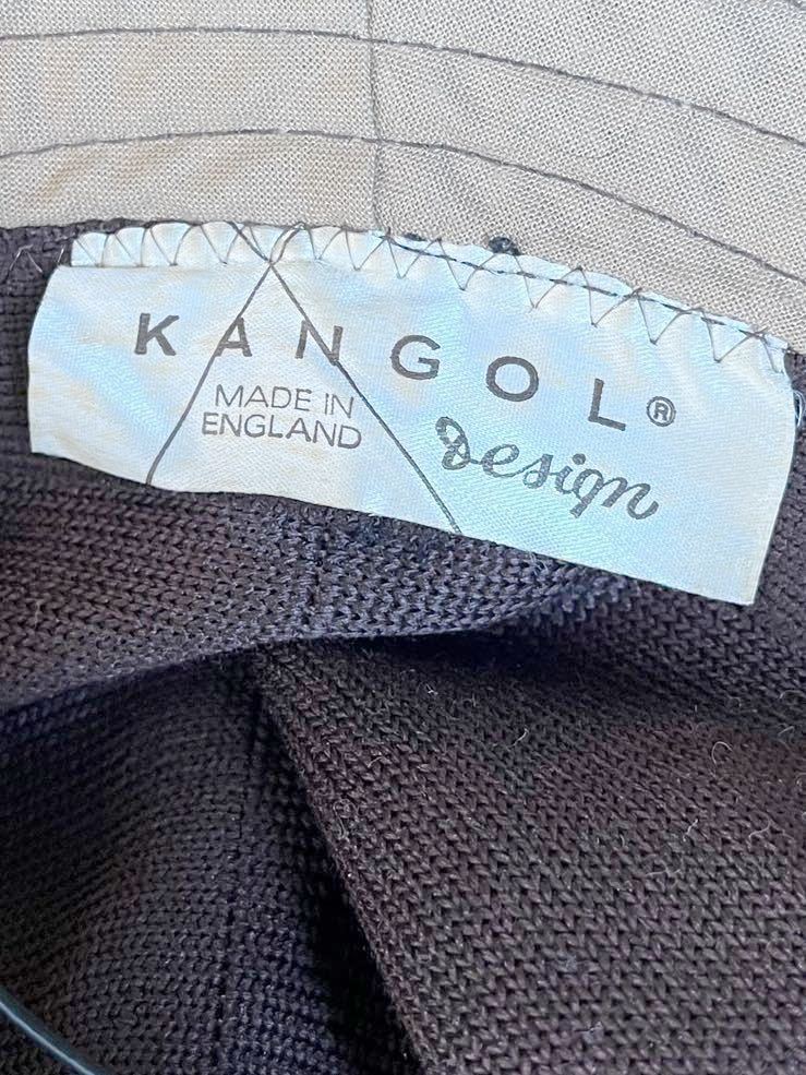 ●●vintage 英国製 MADE IN ENGLAND KANGOL カンゴール バケットハット 56cm 茶ブラウン●●_画像9