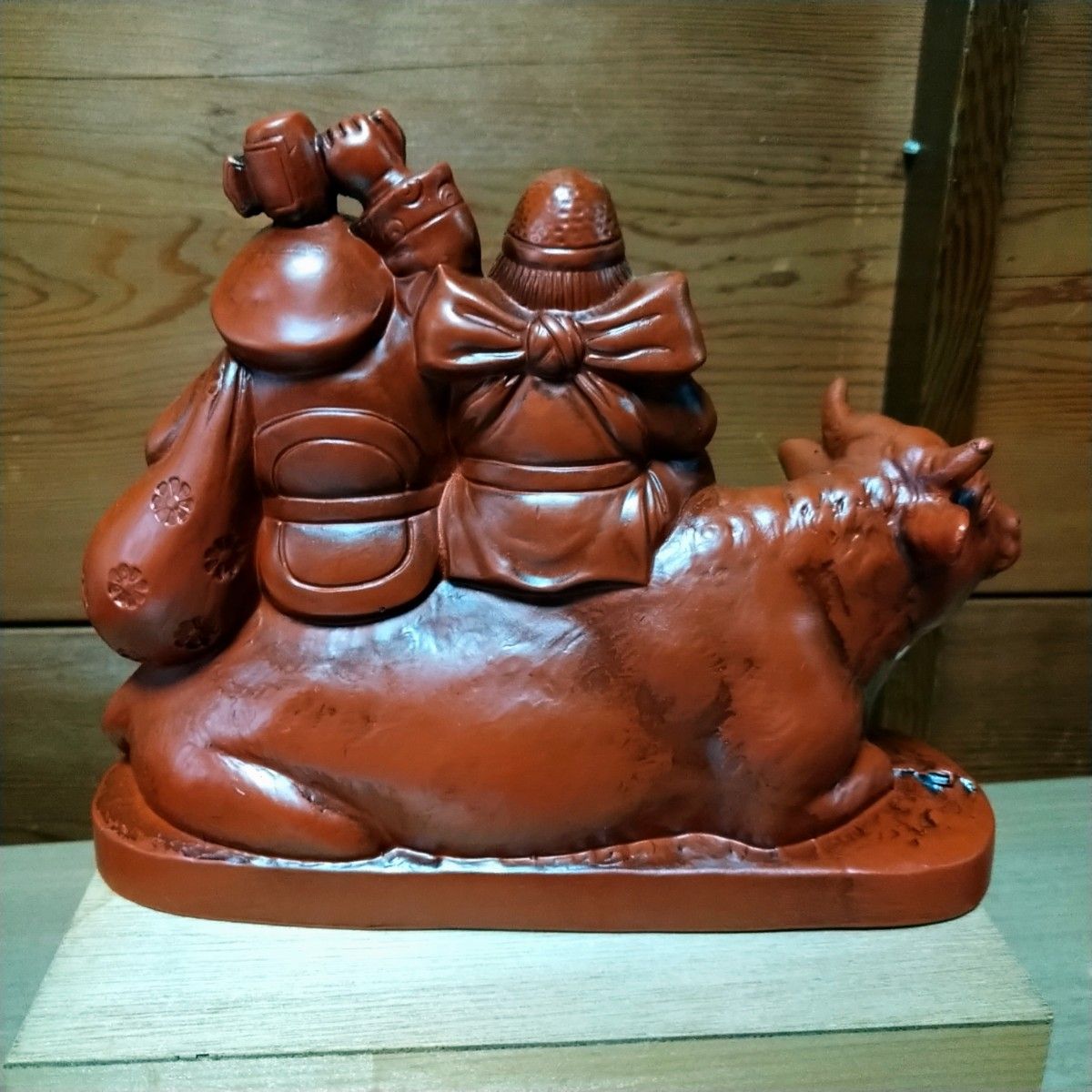 工芸品 常滑焼 陶昇窯 オブジェ 置物大黒様恵比寿様牛縁起物昭和 工芸品 常滑焼 陶昇窯 オブジェ 置物大黒様恵比寿様牛縁起物昭和