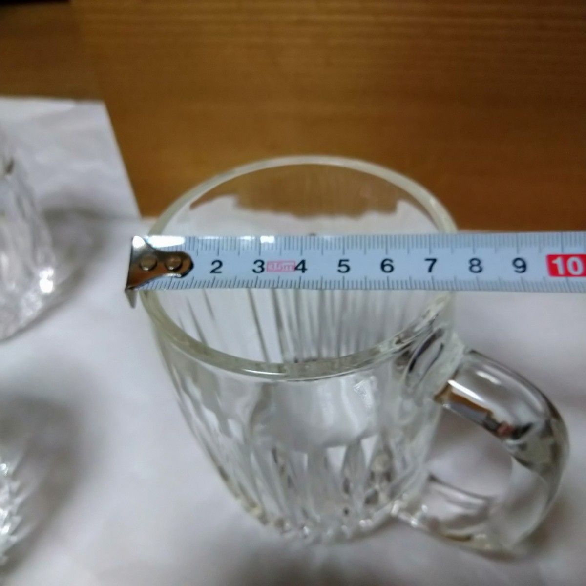 ミニビールジョッキガラスコップカットグラスインスタ映え昭和レトロ　キッチン用品　食器　