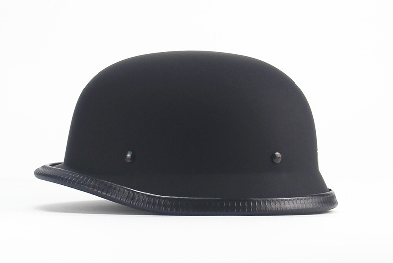 ジャーマンヘルメット ヘルメット 原付 ナチヘル 半帽ヘル 軽量ハーレーヘルメット AHP 新品 マットブラック サイズ：Mの画像4