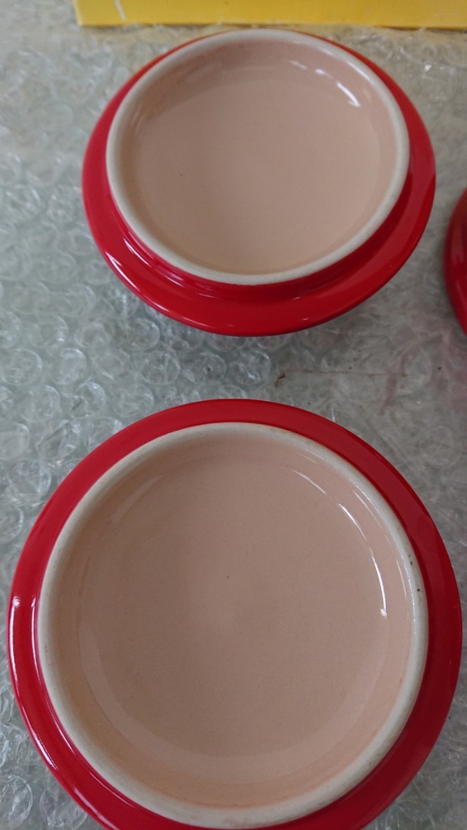 新品 未使用 LE CREUSET ルクルーゼ 陶器 カップ 蓋付き セット 2個 耐熱 テーブルウェアの画像6