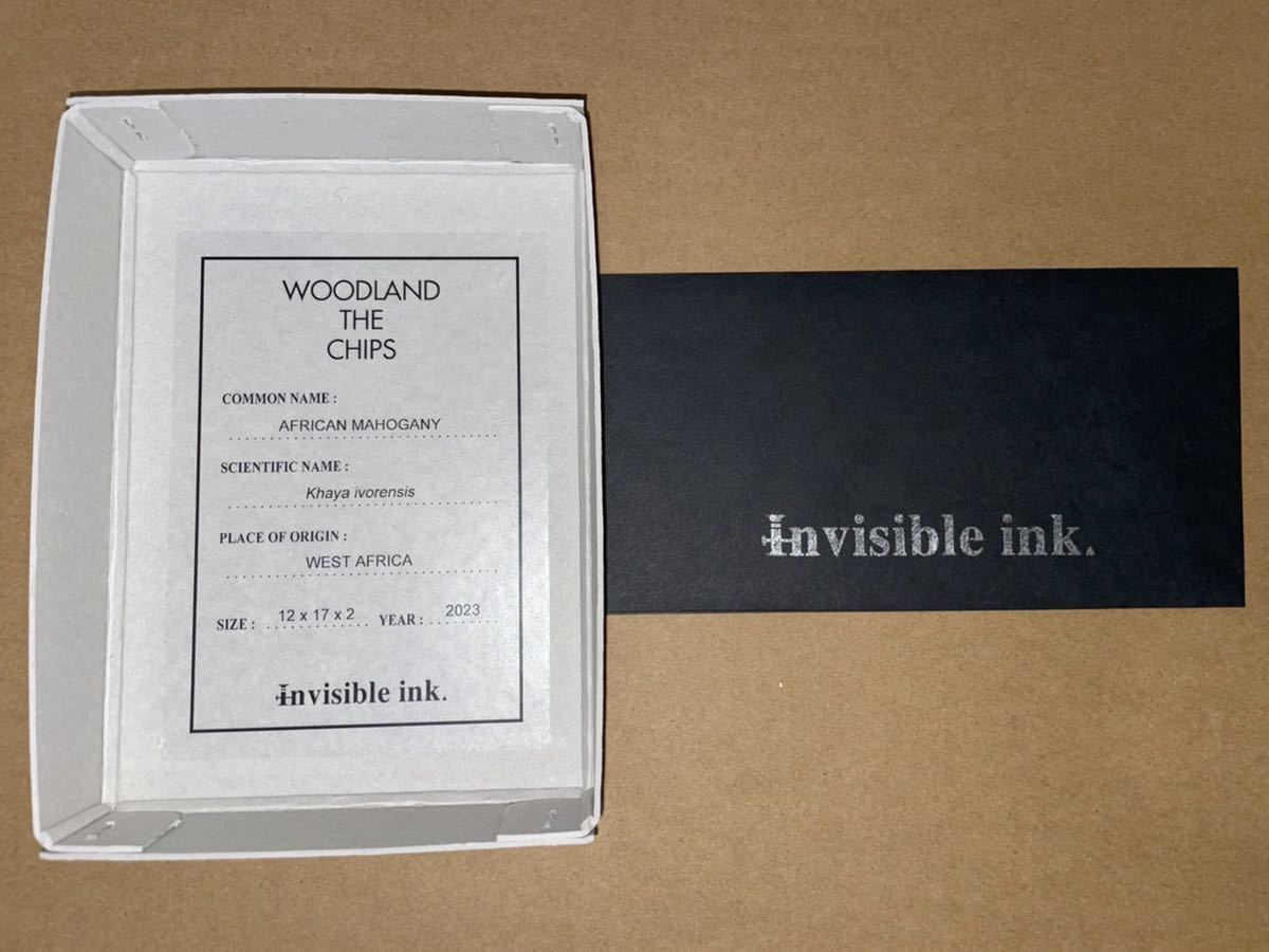 Invisible ink. WOODLAND THE CHIPS MAHOGANY マホガニー　インビジブルインク　ネイバーフッド　新品未使用