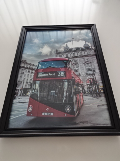 アートフレーム§A4額(選択可)写真ポスター付§ロンドン・バス・街・風景・イギリス_画像1