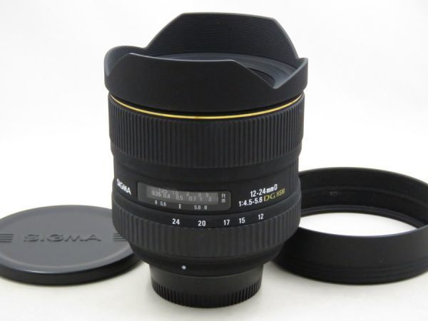 [20455Z3]★新品級美観★SIGMA 12-24mm F4.5-5.6 EX DG HSM Nikon フード付き