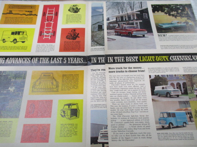 【希少】 CHEVROLET TRUCKS シボレー トラック 1964 販売 カタログ パンフレット レトロ ビンテージ 旧車 外車 当時物 _画像3