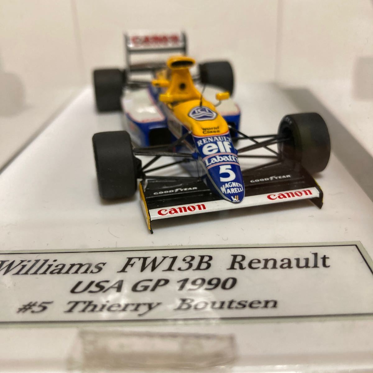 タメオ プロ完成品1/4 3 ウィリアムズ FW 13 Bルノー USA. GP ＃5 T.ブーツェン_画像1