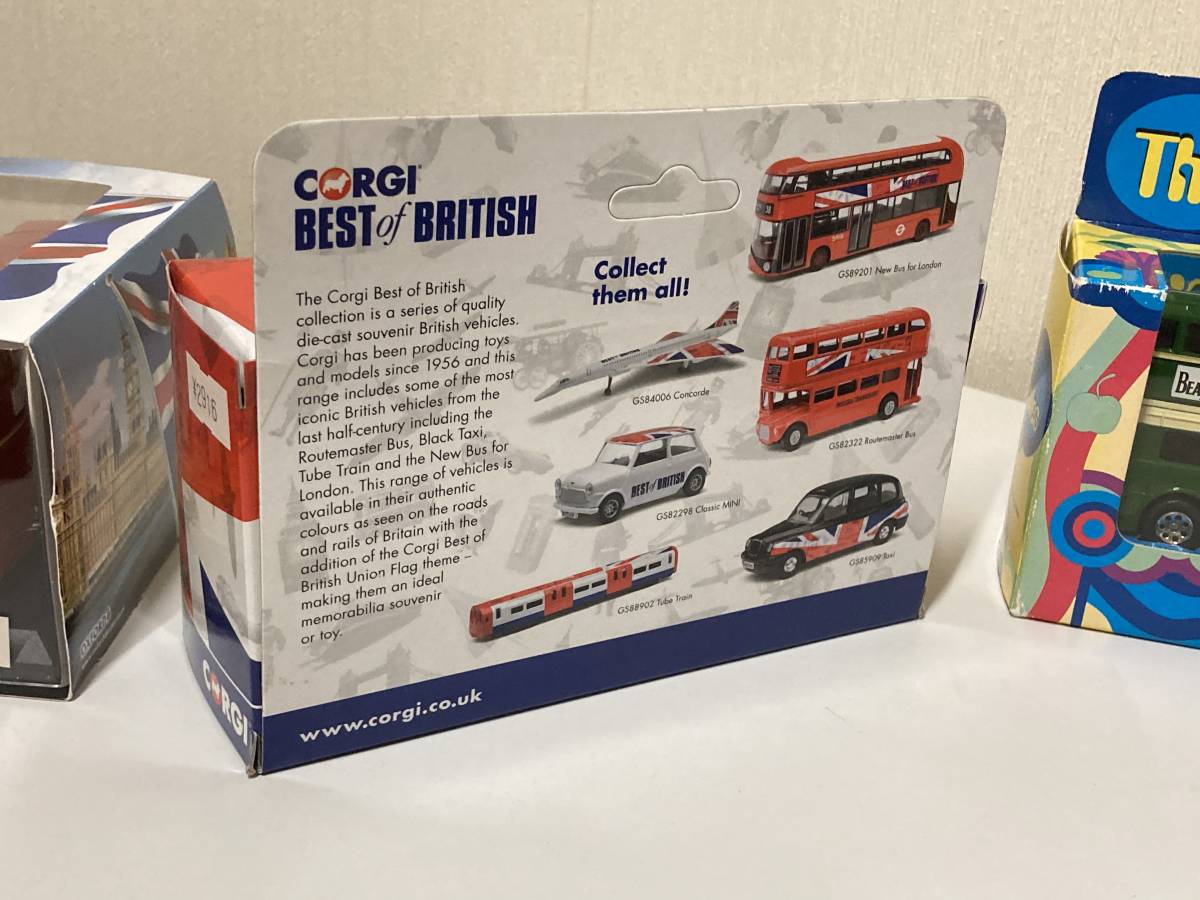 送料無料　コーギー　1/76ミニカー ビートルズ・ロンドンバス ルートマスター・リバプール グリーン、赤、CORGI THE BEATLES　3個セット_画像8