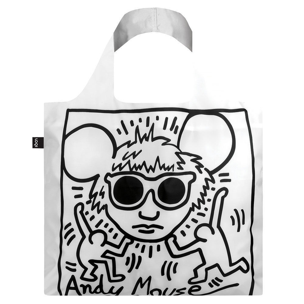 【新品即決】LOQI / ロキ/Keith Haring/キースヘリング/Andy Mouse/Recycled Bag/アンディマウス/ミニポーチ付/エコ トートバッグ(KH.AM.R)の画像2