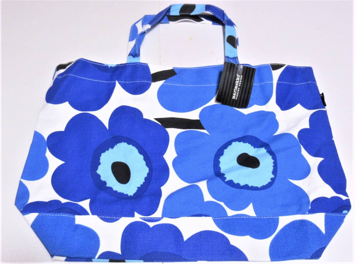 marimekko マリメッコ ブルー ピエニウニッコ トートバッグ 内ポケ付き