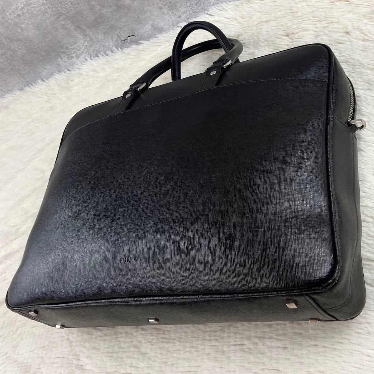 1円~ 極美品 FURLA フルラ A4 通勤 通学 書類 メンズ ビジネスバッグ