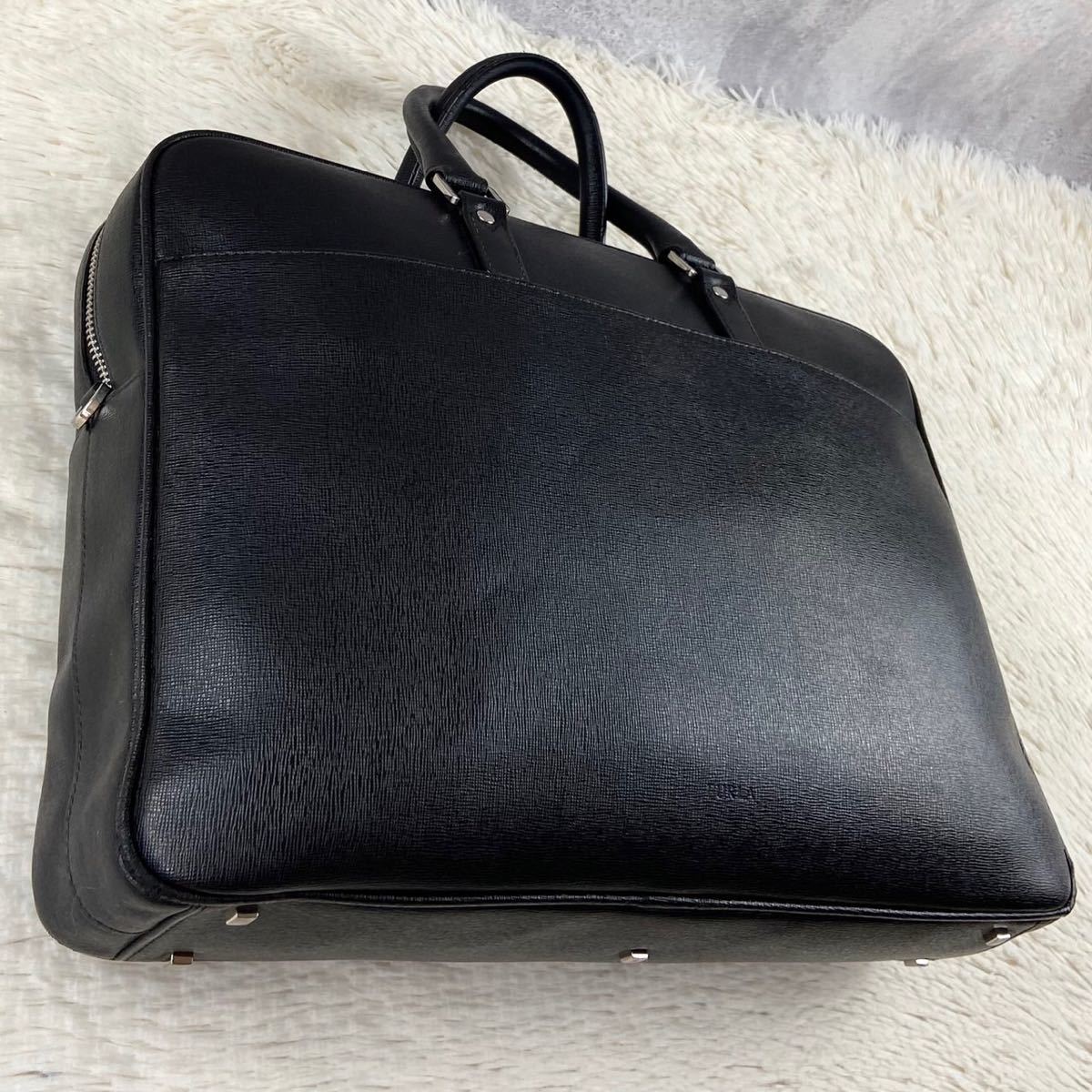 1円~ 極美品 FURLA フルラ A4 通勤 通学 書類 メンズ ビジネスバッグ