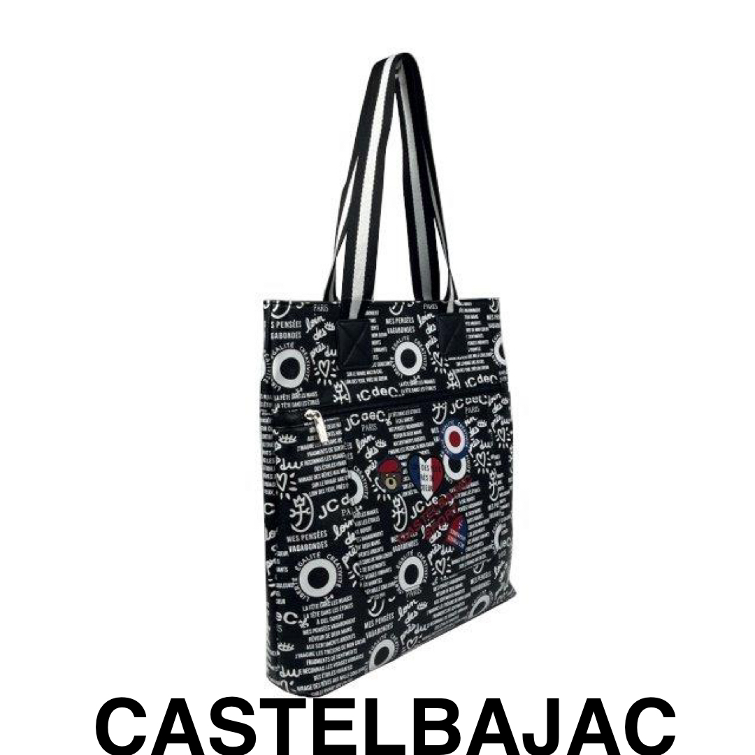 カステルバジャック　CASTELBAJAC　縦長トートバッグ　トートバッグ　書類入れ　7233381128-3　クロ_画像1